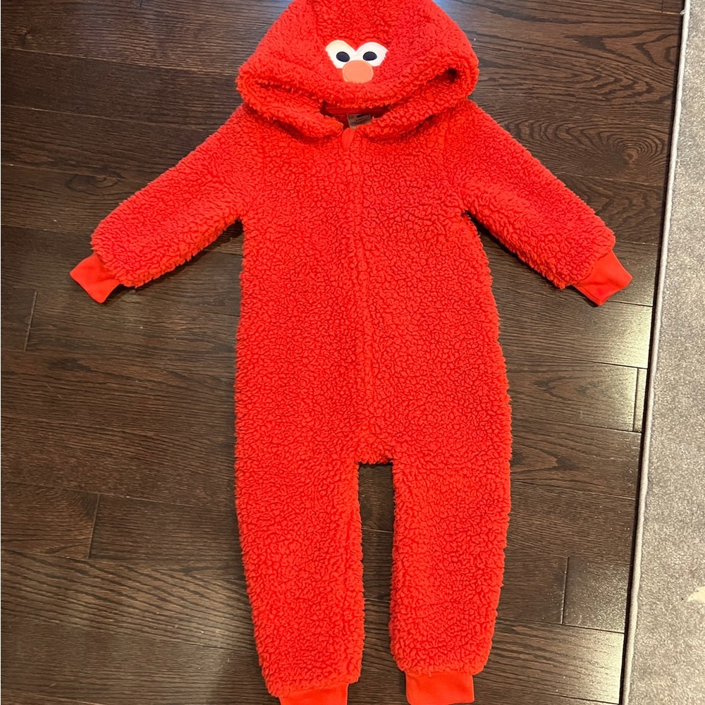 Baby Gap Toddler Elmo Halloween costume Sherpa red warm coverall size 3T